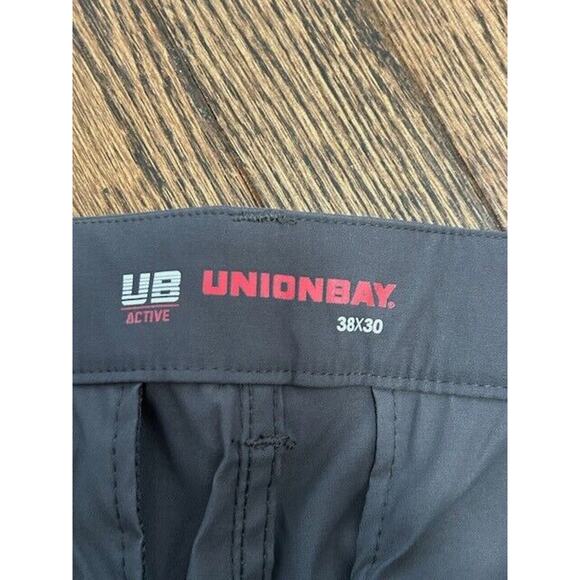 Union Bay Rainier UB Tech Travel Pants Fixed Waistband UPF50 Gray Size 38X30 NWT - Picture 4 of 9